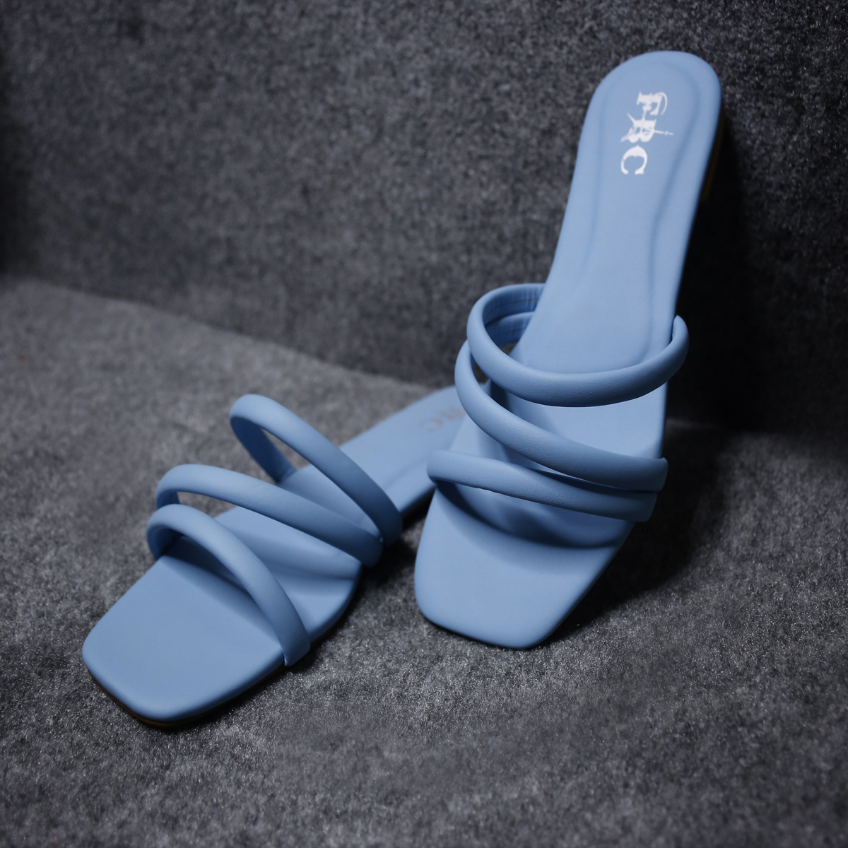 Sky Blue Handmade Formal Slippers Sky Blue Handmade Formal Slippers
