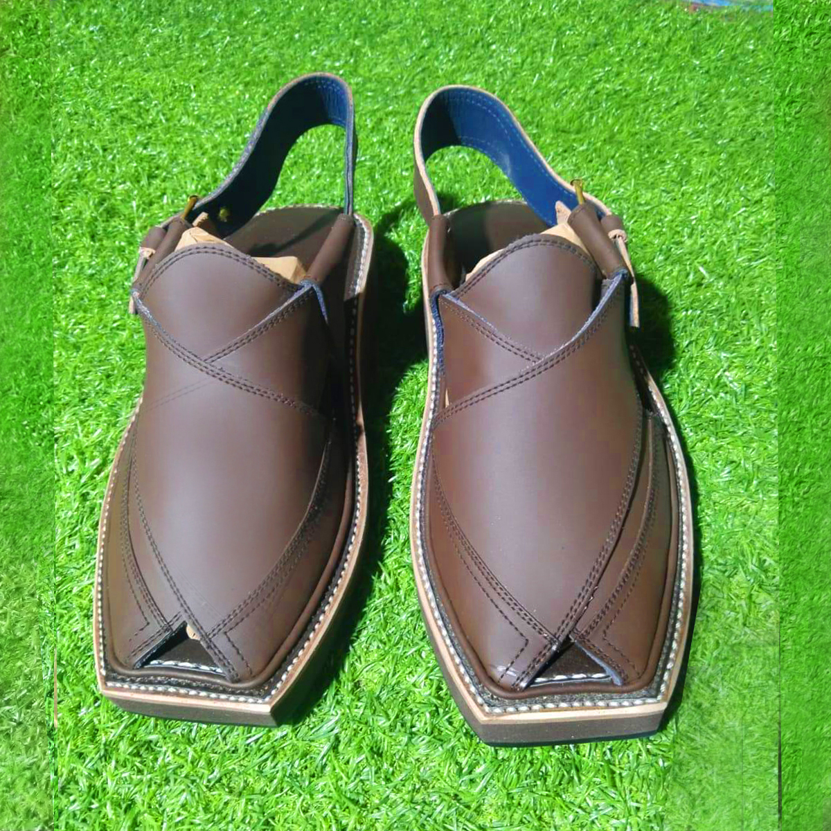 Premium Brown Handmade Kaptaan Chappal Premium Brown Handmade Kaptaan Chappal