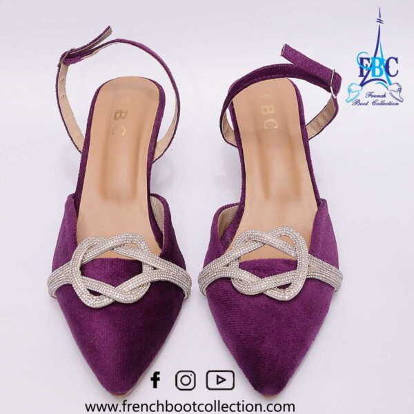 Purple Velvet Daydream Heels Fancy Sandal