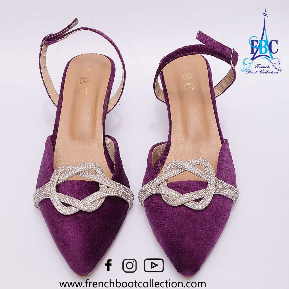 Purple Velvet Daydream Heels Fancy Sandal Purple Velvet Daydream Heels Fancy Sandal