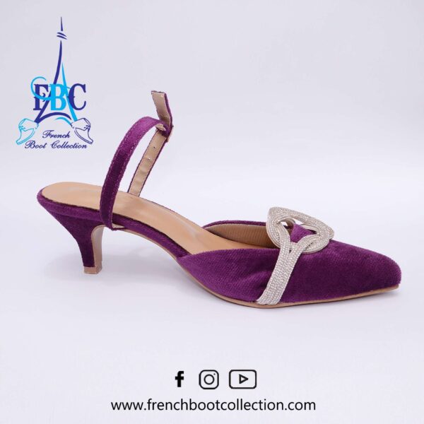 Purple Velvet Daydream Heels Fancy Sandal