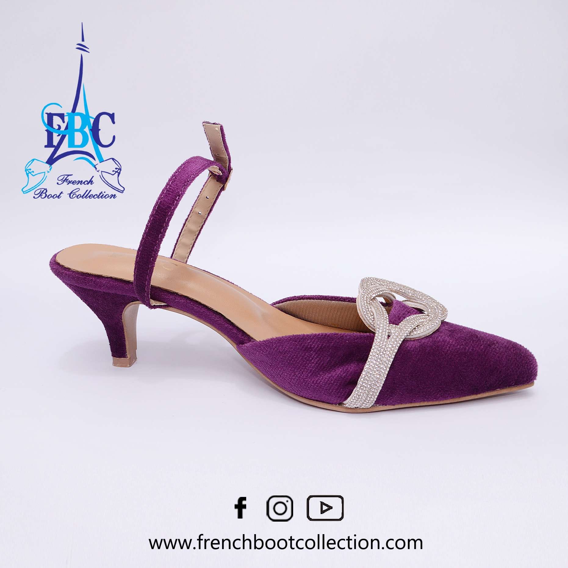 Purple Velvet Daydream Heels Fancy Sandal Purple Velvet Daydream Heels Fancy Sandal