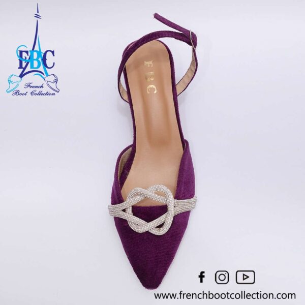 Purple Velvet Daydream Heels Fancy Sandal