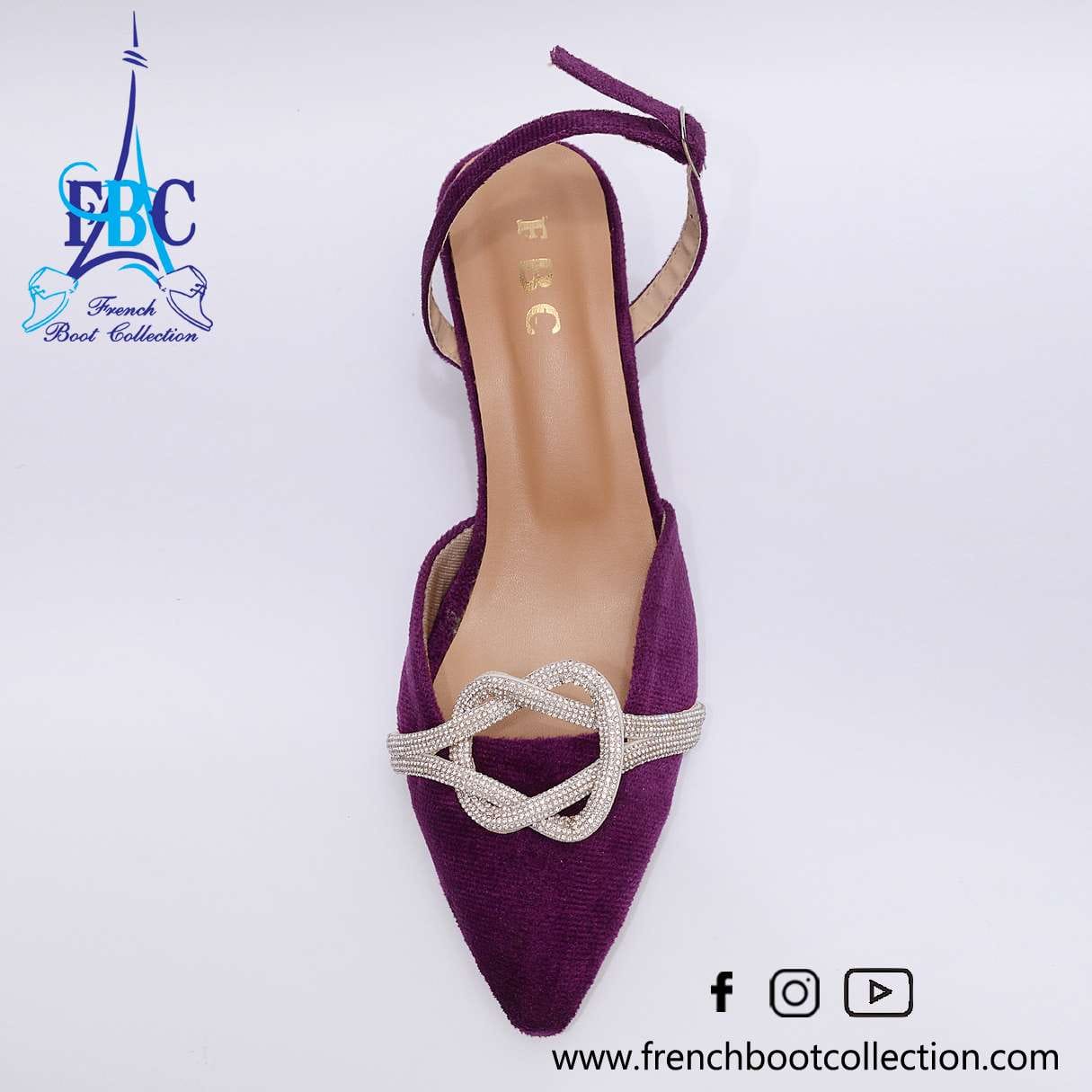 Purple Velvet Daydream Heels Fancy Sandal Purple Velvet Daydream Heels Fancy Sandal