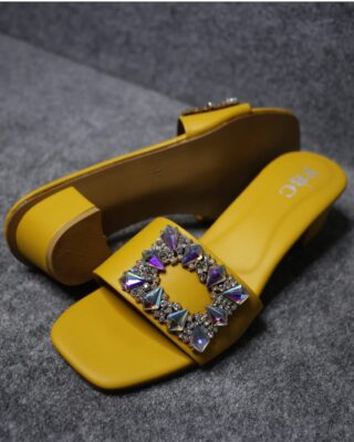 Women Formal Glamour Glide Yellow Handmade Shoes Women Formal Glamour Glide Yellow Handmade Shoes